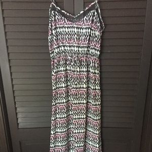 BeBop Multi-patterned Long Spaghetti Strap Dress